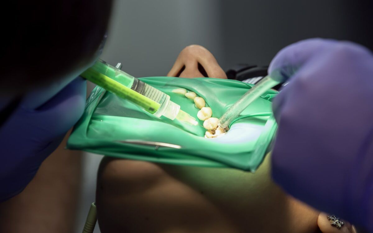 Person receiving Endodontic Treatment
